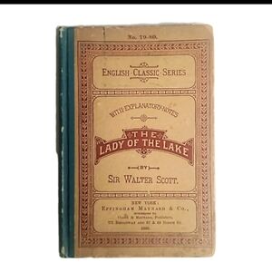 The Lady of the Lake by Sir Walter Scott 1890 Antique English Classic Series
